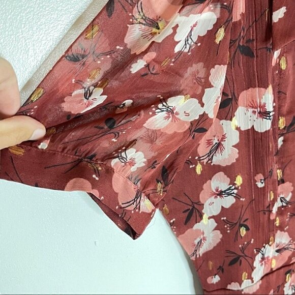 NWOT Walter Baker Smith Midi Dress Berry Hibiscus - Picture 8 of 11